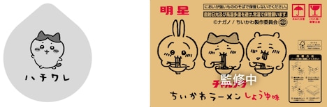 フタ裏のイラスト（左）と、15食入りのダンボール（右）。