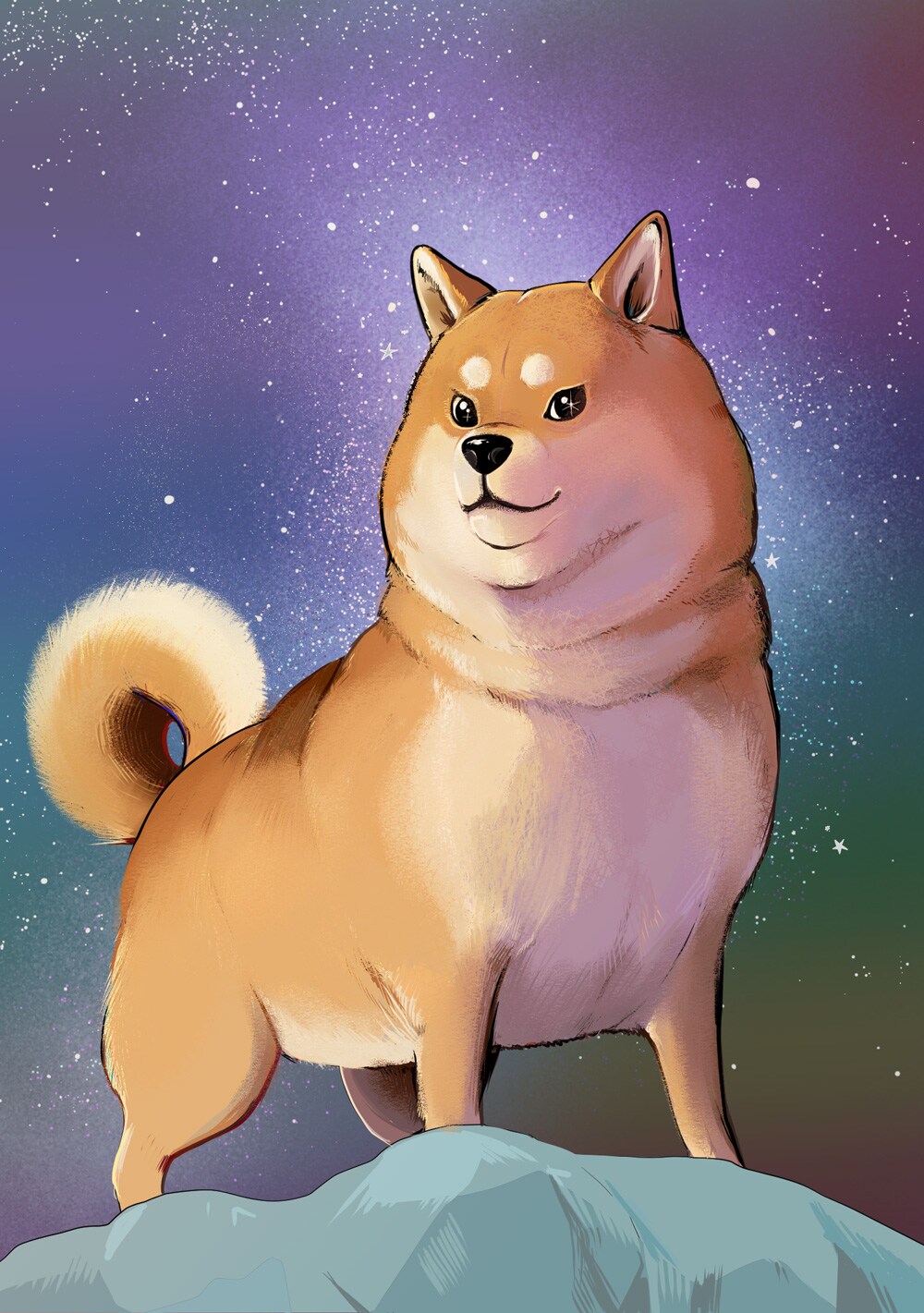 かわいいを独り占めしてた柴犬型宇宙生物、赤ちゃん登場に困惑「ちくわ戦記」新連載