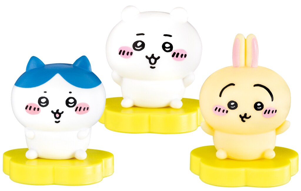 ちいかわ」ンショ…っと押したいフィギュア付きスタンプ、キャラぱふぇ