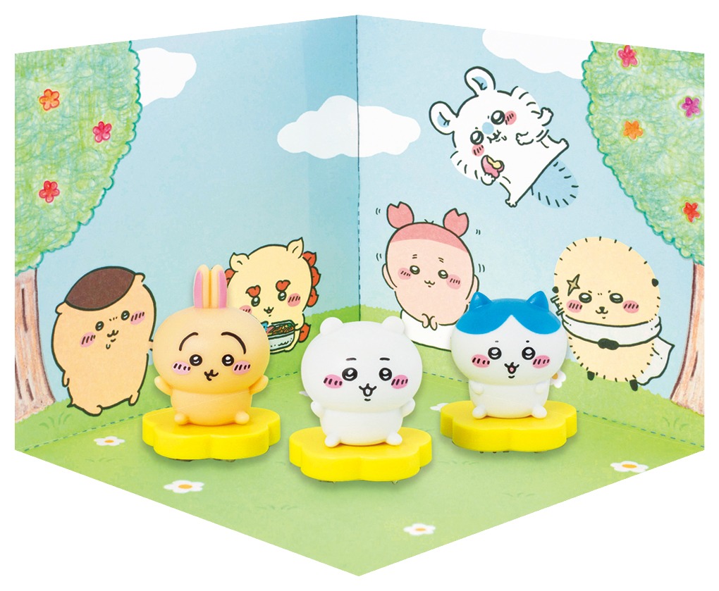 「ちいかわ フィギュアスタンプ」を飾るためのディスプレイボードも付属。