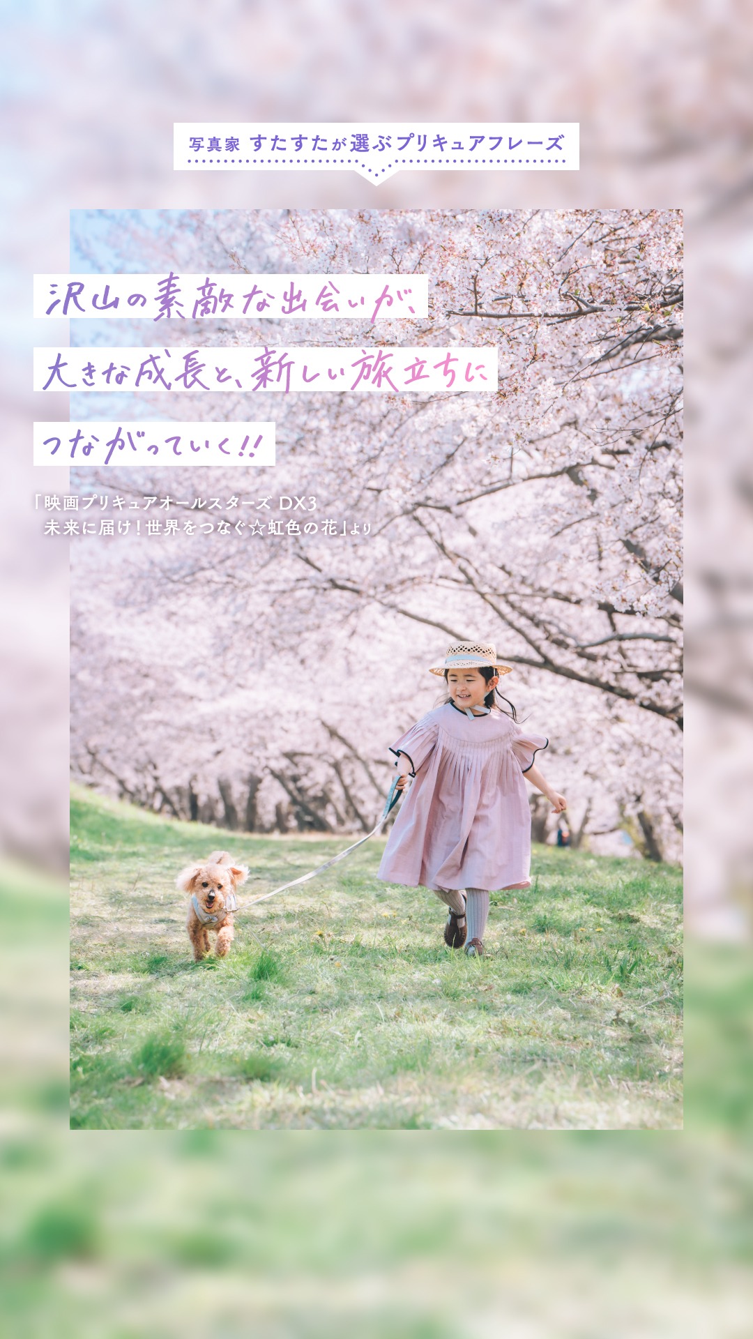 プリキュア公式Instagramで展開される広告のイメージ。