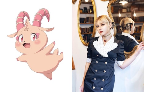 左からグリモとファイルーズあい。 (c)謙虚なサークル・講談社／「第七王子」製作委員会