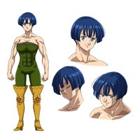 ガウェイン（CV：ファイル―ズあい）。＜黙示録の四騎士＞の1人で謎に包まれた少女。性格は傲岸不遜で強大な敵を前にしても一歩も引かない強い意志を持つ。