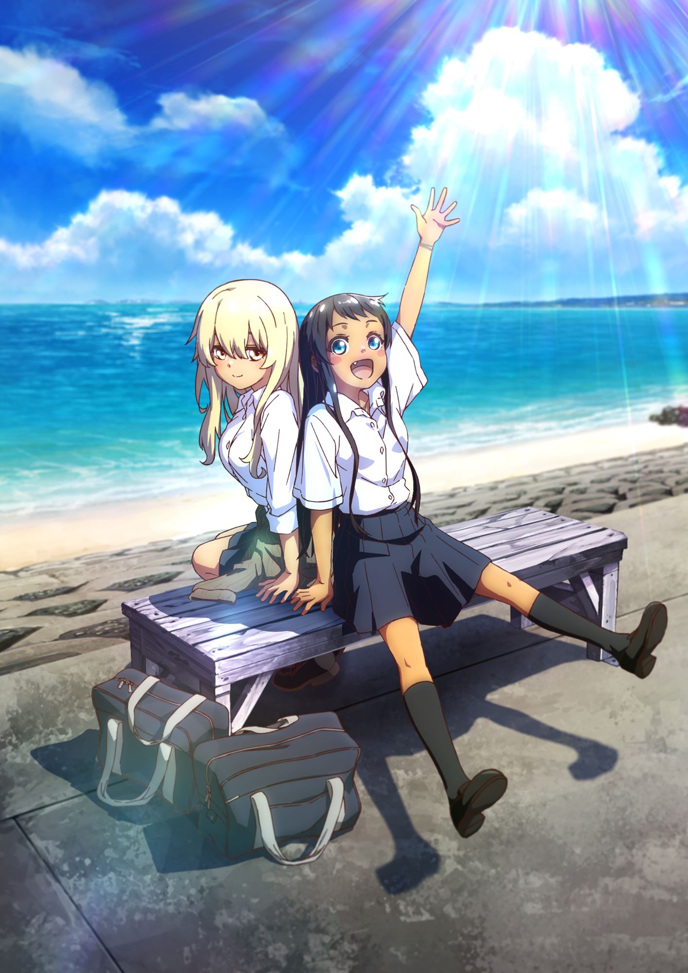 TVアニメ「沖縄で好きになった子が方言すぎてツラすぎる」ティザービジュアル (c)空えぐみ・新潮社／「沖ツラ」製作委員会