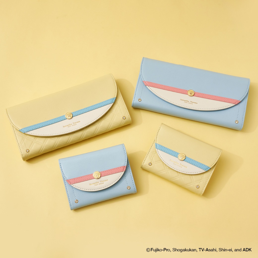 Samantha Thavasa Petit Choice「ドラえもん」コレクションの長財布と折財布。