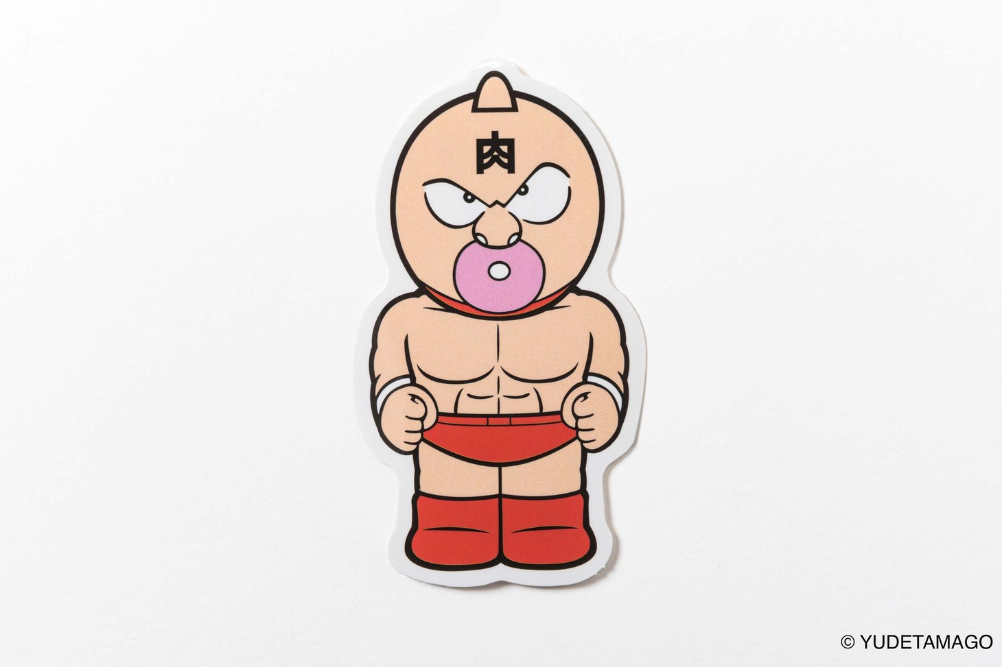 「キン肉マンモナカ ミルクココア味」に付属するステッカー。