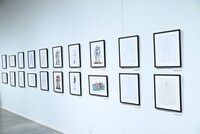 「DESIGNS 永野護デザイン展」より、「重戦機エルガイム」の展示エリア。 (c)創通・サンライズ