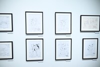 「DESIGNS 永野護デザイン展」より、「重戦機エルガイム」の展示エリア。 (c)創通・サンライズ