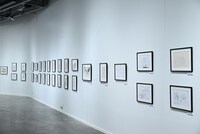 「DESIGNS 永野護デザイン展」より、「機動戦士Zガンダム」「機動戦士ガンダムZZ」「機動戦士ガンダム 逆襲のシャア」の展示エリア。 (c)創通・サンライズ