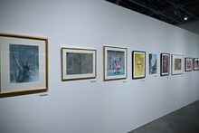 「DESIGNS 永野護デザイン展」より、「ファイブスター物語」の展示エリア。(c)EDIT