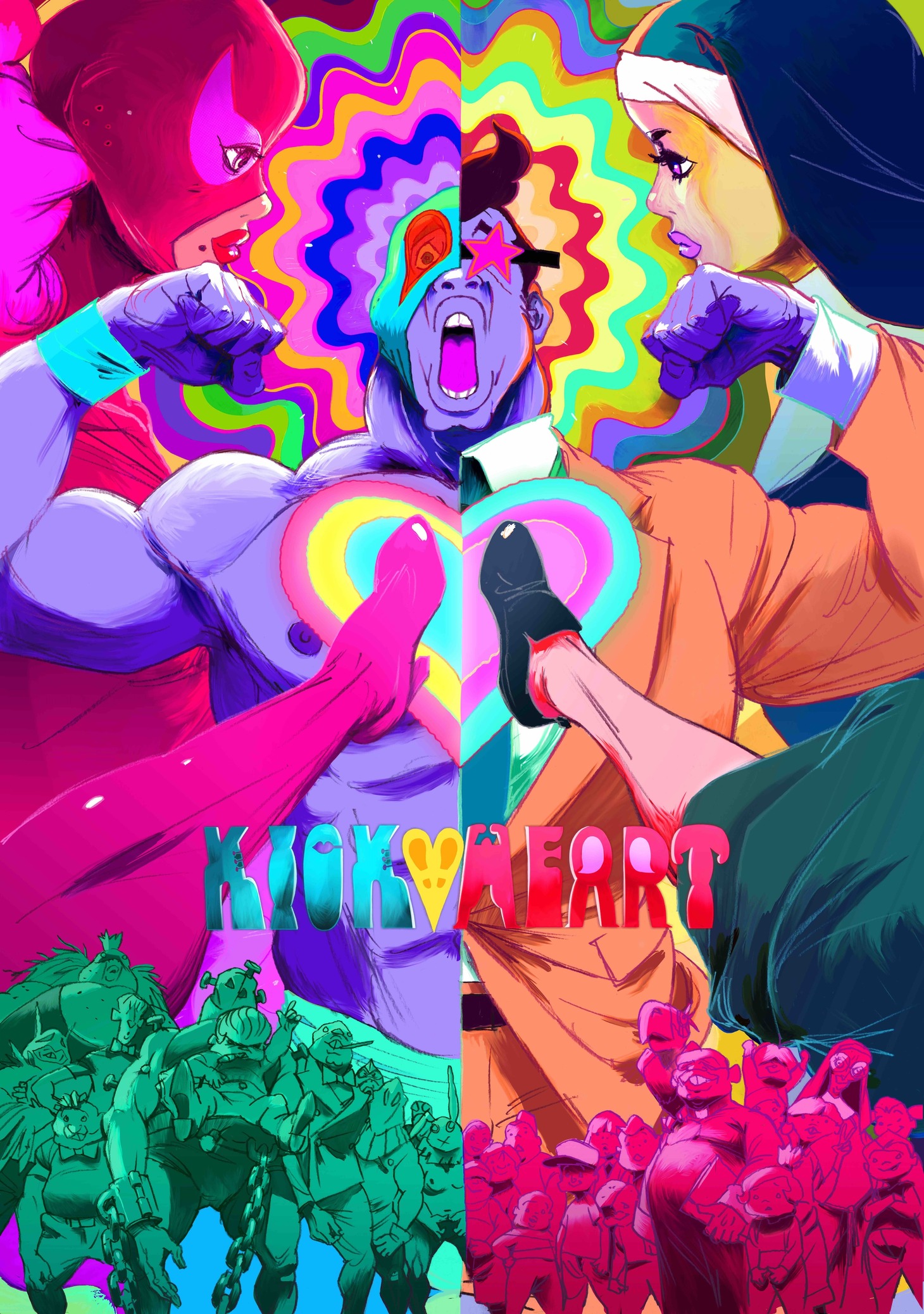 「キックハート」より。 (c)2012 湯浅政明・Production I.G