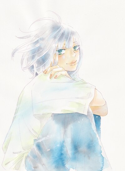 「突風とビート」予告カット。(c)椎名軽穂／集英社