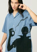 「タバコの火ィ 欲しかったトコだ｜オープンカラーシャツ」