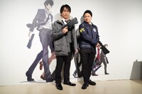 「PSYCHO-PASS サイコパス 10周年記念展覧会 CHROMESTHESIA SCOPE」メディア向け内覧会の様子。