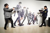 「PSYCHO-PASS サイコパス 10周年記念展覧会 CHROMESTHESIA SCOPE」メディア向け内覧会の様子。