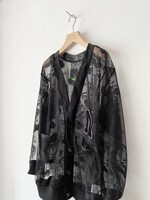 「『野崎ふみこ×RBTXCO』レースカーディガン」のブラック。