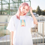 「彼氏彼女の事情 Tシャツ&ステッカーセット 芝姫つばさ」の着用イメージ。