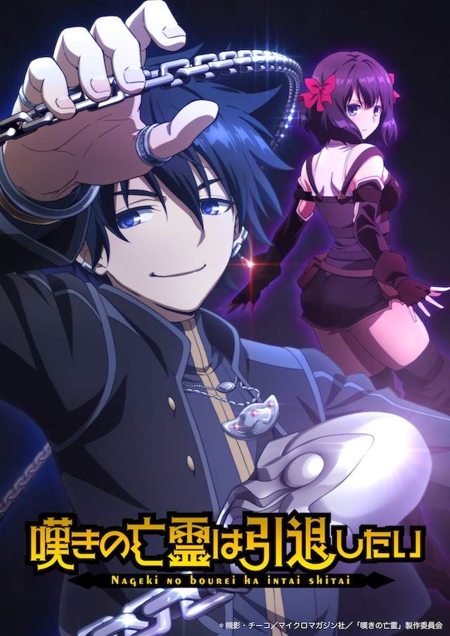 TVアニメ「嘆きの亡霊は引退したい」ティザービジュアル (c)槻影・チーコ／マイクロマガジン社／「嘆きの亡霊」製作委員会