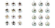 左から「アクリルキーホルダーA」（ランダム12種）、「アクリルキーホルダーB」（ランダム12種）。