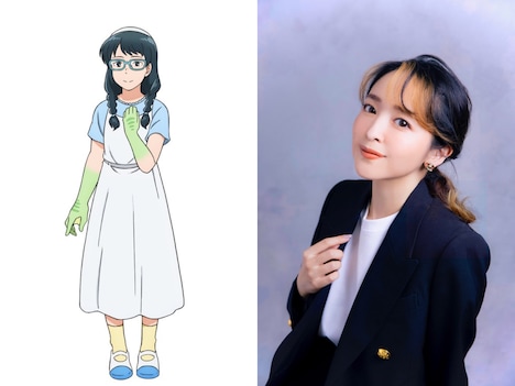 中川虹、潘めぐみ。 (c)noho・イースト・プレス/「となりの妖怪さん」製作委員会