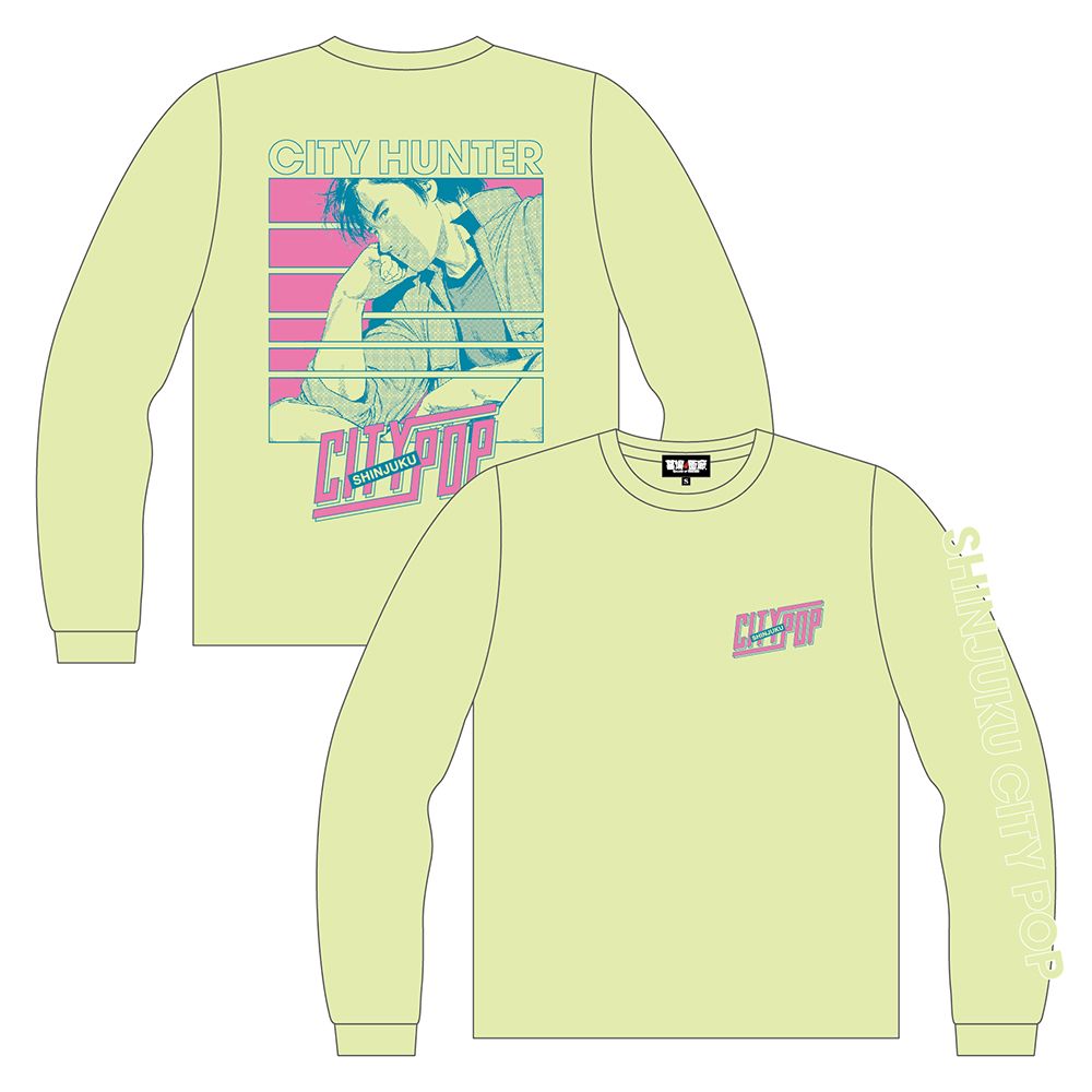 シティーハンター」冴羽獠のシティポップなTシャツ、レコード風