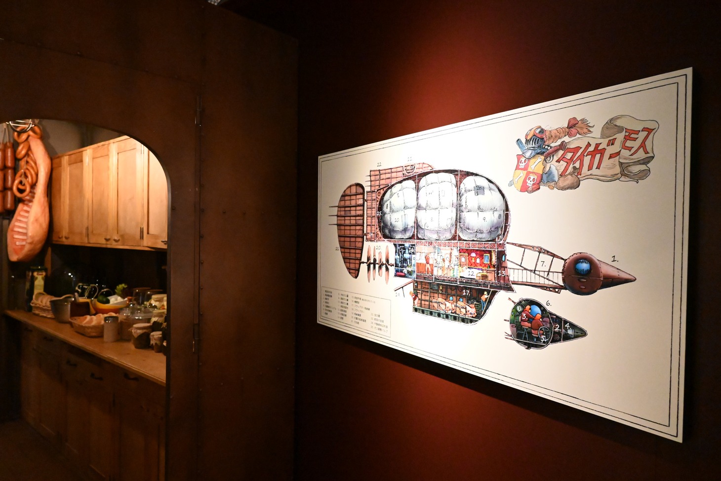 「ジブリの大倉庫」の「3つの企画展示」の展示。