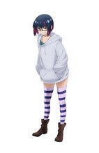 シズク（CV：高橋李依）。家族と折り合いが悪く、田舎から出てきてメイド喫茶で働いている。行方不明になった友達のトモコを探している。(c)ぬじま・小学館/「怪異と乙女と神隠し」製作委員会