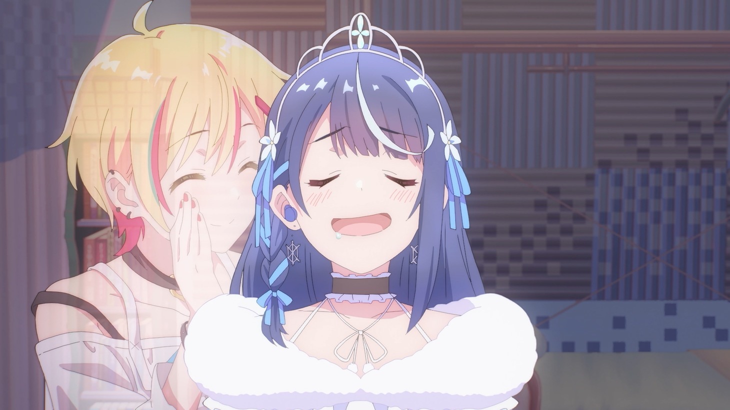 TVアニメ「VTuberなんだが配信切り忘れたら伝説になってた」第1弾PVより。