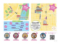 ゆるゆり＆大室家デザインマンホールMAP。