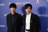 授賞式でパフォーマンスを披露した澤野弘之(右)とKOHTA YAMAMOTO(左)。「『進撃の巨人』The Final Season完結編(前編)」で最優秀作曲賞も受賞した。