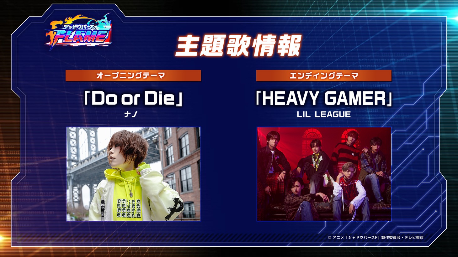 「シャドウバースＦ」主題歌アーティスト。左からナノ、LIL LEAGUE。