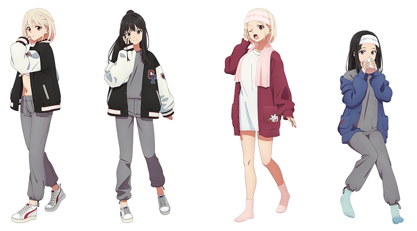 TVアニメ「リコリス・リコイル」と「Space A la mode」のコラボのために描き下ろされたイラスト。