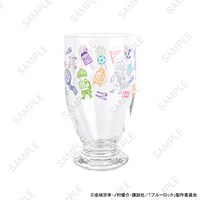 「ブルーロック｜アデリアレトロ台付グラス（海水浴）」