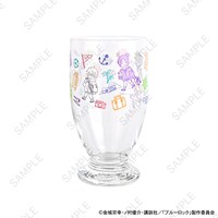 「ブルーロック｜アデリアレトロ台付グラス（海水浴）」