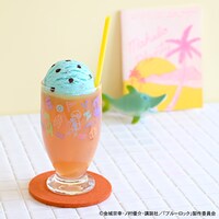 「ブルーロック｜アデリアレトロ台付グラス（海水浴）」