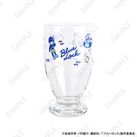 「ブルーロック｜アデリアレトロ台付グラス（総柄）」