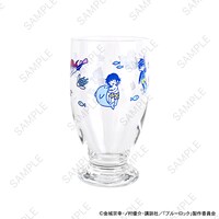 「ブルーロック｜アデリアレトロ台付グラス（総柄）」