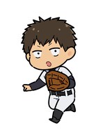 山田太郎のミニキャライラスト。
