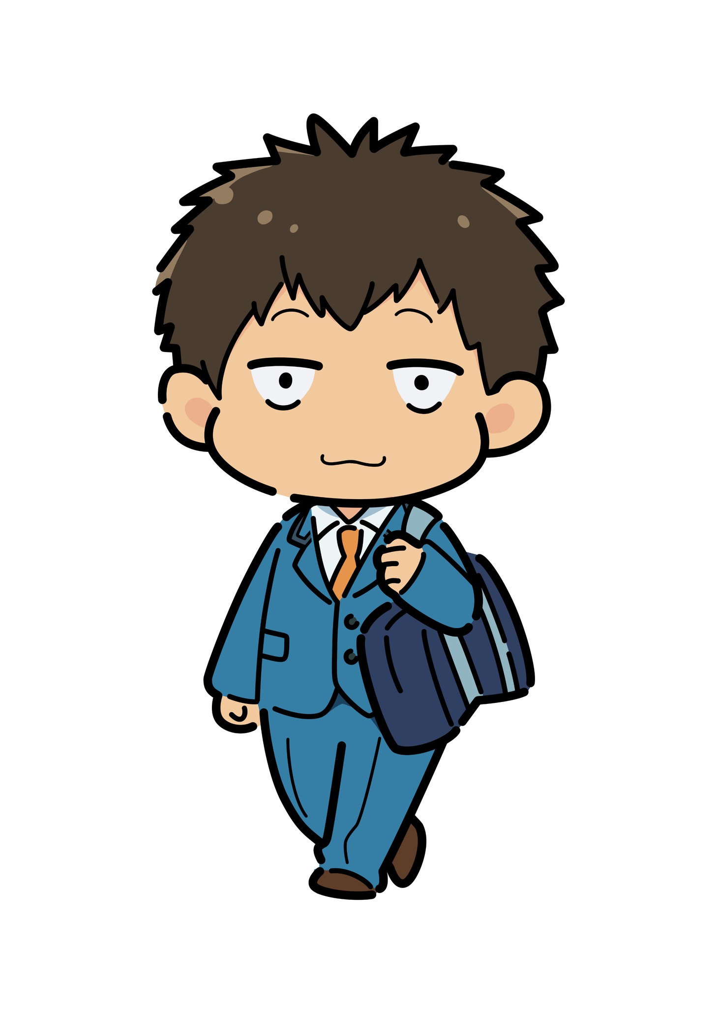 山田太郎のミニキャライラスト。