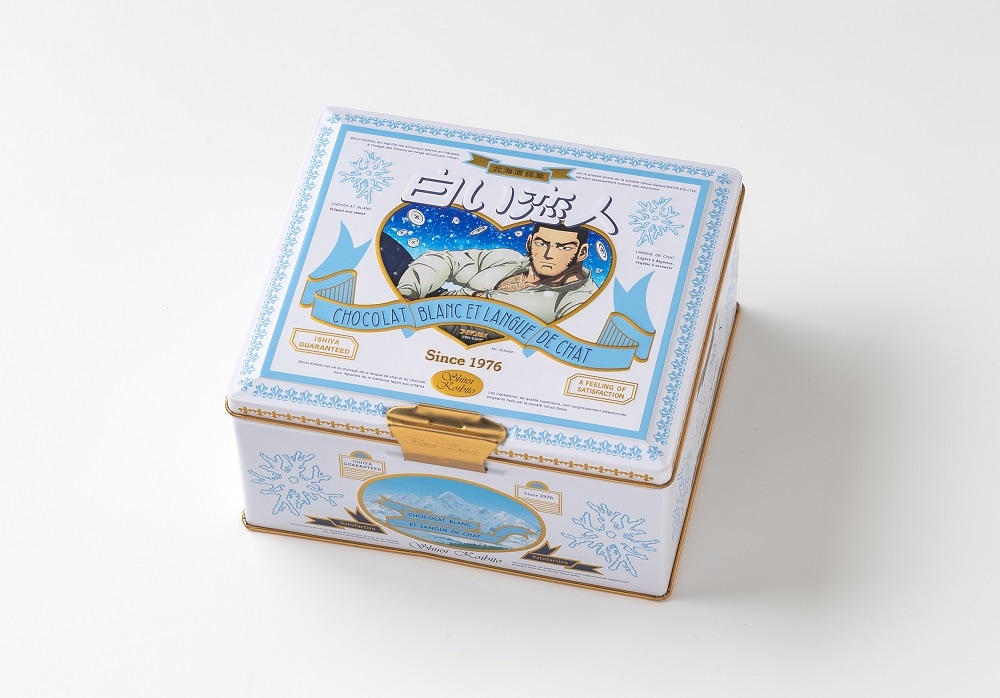 白い恋人」谷垣源次郎デザインのコラボ缶。 - 「ゴールデンカムイ