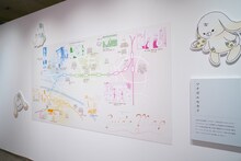 第1章より、「ストロボ・エッジ」「アオハライド」「思い、思われ、ふり、ふられ」「サクラ、サク。」に登場する場所をマッピングした地図。 (c)咲坂伊緒／集英社