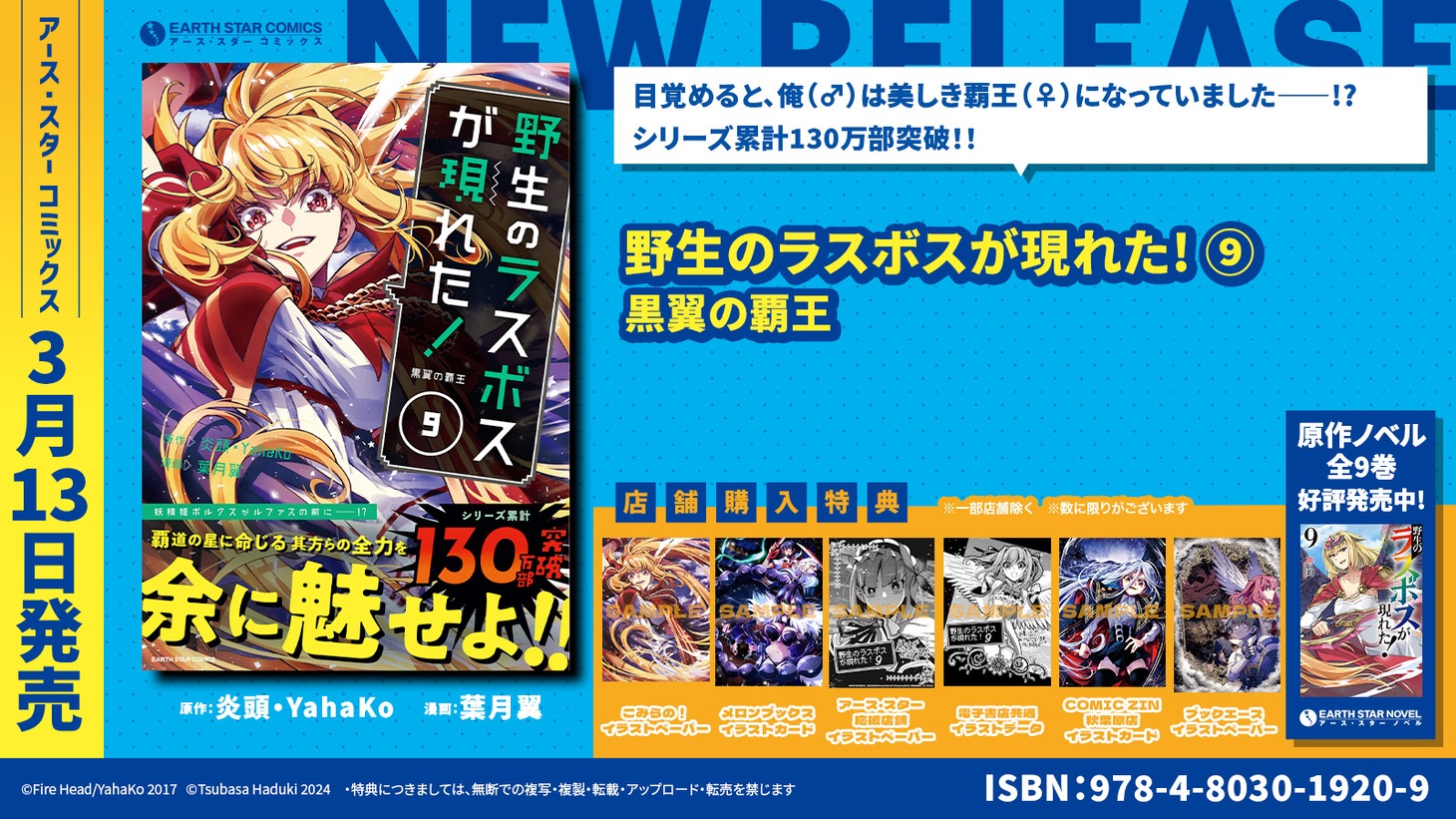 「野生のラスボスが現れた！黒翼の覇王」9巻の特典情報。