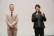 TVアニメ「SHIBUYA♡HACHI」記者会見より、渋谷区長・長谷部健氏（左）と、渋谷区観光協会代表理事・金山淳吾氏（右）。