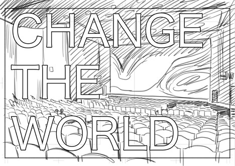 演劇をテーマにした新作「CHANGE THE WORLD（仮）」のネーム。