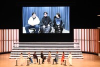 白熊寛嗣、日野聡、河西健吾のVTR中の様子。