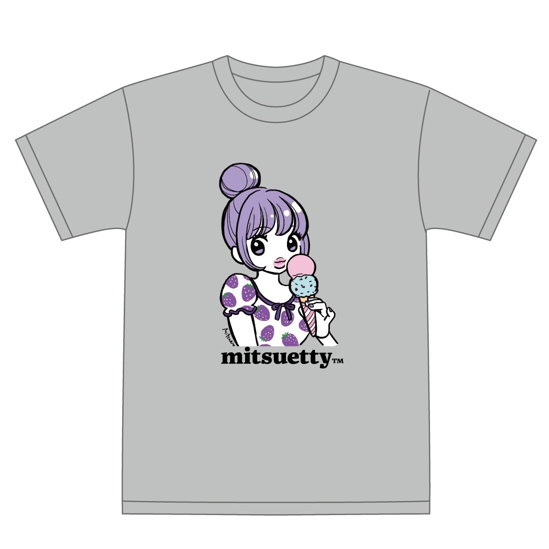 半袖Tシャツ「ミツエッT」のイメージ。
