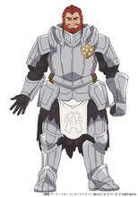 ダンダルグ（CV：三宅健太）。クレイス王国を守護する【六聖】のうちの1人。「戦士」（ウォリアー）最高位の二つ名【盾聖】を授与されており、王都の「戦士」養成所の教官も務めている。イネスの義父であり、孤児院から引き取り力の使い方を教えた。 (c)鍋敷/アース・スター エンターテイメント/俺は全てを【パリイ】する製作委員会