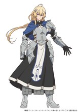 イネス（CV：森なな子）。クレイス王国の騎士で、「戦士兵団」副団長。フルネームはイネス・ハーネス。特殊な防御能力【神盾】（しんじゅん）を持っており、その力を使いリーンの護衛を務めている。孤児院の出身で、【盾聖】ダンダルグに引き取られ、力の使い方を教わった。 (c)鍋敷/アース・スター エンターテイメント/俺は全てを【パリイ】する製作委員会