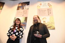 岡田麿里監とジョエル・ヴォードロイユ監督。