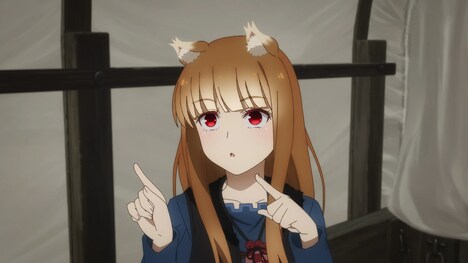 TVアニメ「狼と香辛料 MERCHANT MEETS THE WISE WOLF」本予告の場面カット。